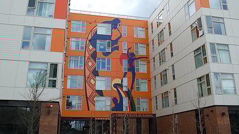 The Liberty Bank Building, an affordable housing project created by Africatown Community Land Trust. (Photo: Andrew Engelson)