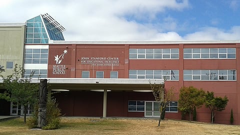 Seattle Public Schools John Stanford Center administration building. Photo attributed to javacolleen (under a Creative Commons CC BY-NC-ND 2.0 license).