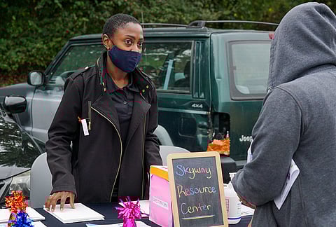 A Skyway Resource Center event held Oct, 17, 2020. (Photo: Susan Fried)