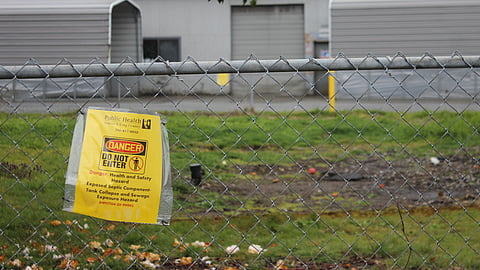 An industrial company in South Park has purchased eight lots of affordable homes and has torn down several — and for a time, left septic tanks exposed. Neighbors are frustrated there's little they can do to prevent demolition of the properties. (Photo: Guy Oron)