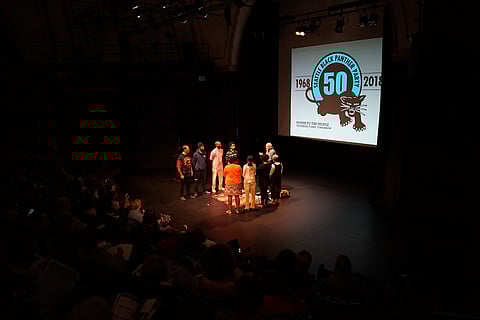 A 2018 event honoring the history of Seattle's Black Panther Party held at the Langston Hughes Performing Arts Institute. (Photo: Susan Fried)