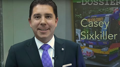 Screenshot from a 2019 King County YouTube video profiling Casey Sixkiller during his tenure as chief operating officer. Sixkiller, who is currently Seattle's deputy mayor, announced his run for mayor on Tuesday, May 4.