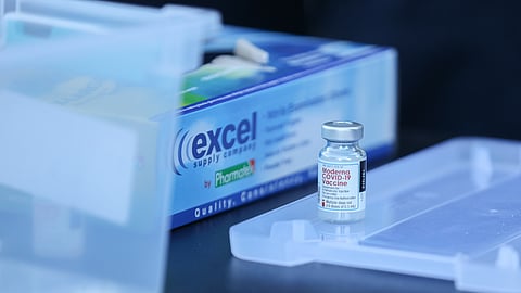 COVID-19 vaccine vial at a Seattle pop-up vaccination clinic. Photo by Alex Garland.