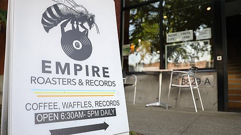 Exterior of Empire Roasters & Records. (Photo: Alex Garland)
