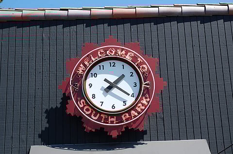 The "Welcome to South Park" sign. (Photo: Andrew Engelson)