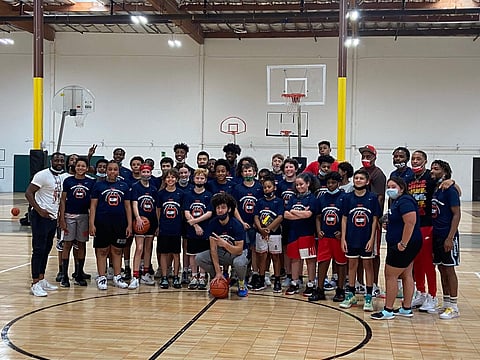 The C.J. Elleby Youth Basketball Camp. Photo courtesy of Bill Elleby.