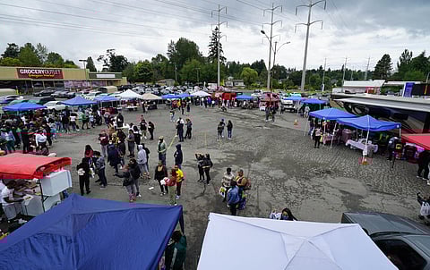 A 2020 community gathering in Skyway. (Photo: Susan Fried)