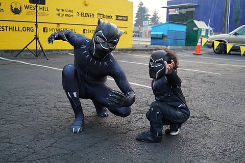Black Panther fans at the 2019 Skyway Outdoor Cinema. Photo courtesy of Skyway Outdoor Cinema.
