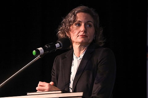 Seattle city attorney candidate Nicole Thomas-Kennedy answers questions at The Great Debate 2021. (Photo: Alex Garland)