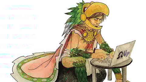 'Aguila que programa' by Rafa Daz (also known as rcxr). Illustration courtesy of Rafa Daz..