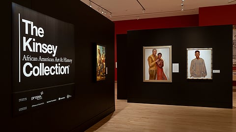 Entrance to "The Kinsey African American Art & History Collection" exhibit at the Tacoma Art Museum (TAM). Photo by Steven Miller, courtesy of TAM.