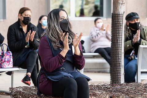 An event sponsored by NREL's Hispanic and Latinx Alliance, honoring the custodial staff for their outstanding work under the particularly demanding pandemic conditions of the past year. Photo is attributed to Dennis Schroeder/NREL (under a Creative Commons, CC BY-NC-ND 2.0 license).