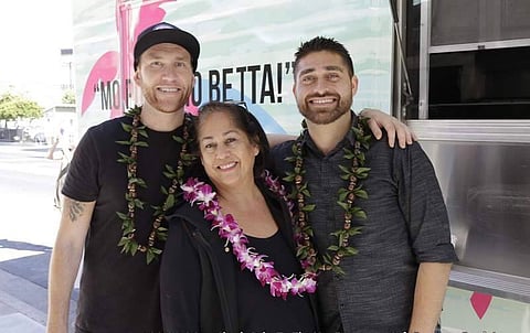 From left to right: Max Heigh, mother LeeAnn Subelbia, and brother Robbie Heigh. Photo courtesy of Max Heigh.