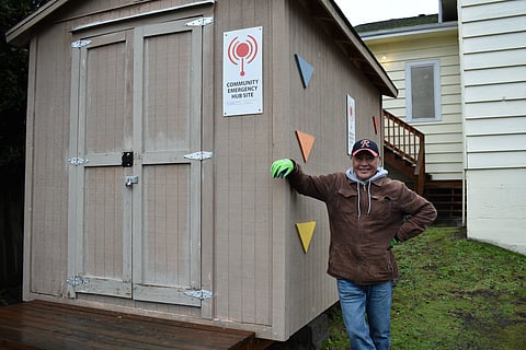 Ron Angeles, captain of the Rainier Beach Ready Hub, stands at the emergency hub site near 61st Avenue South near Water Avenue South, where neighbors can rally and support one another when disaster strikes. (Photo: Phil Manzano)