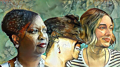 From left to right: Bridgette Hempstead, Cynthia "Mama" Green, and Devin Chicras. Photos courtesy of subjects, art and editing by Marti McKenna.