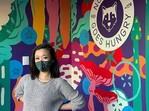 Known for her popular murals around Seattle, Tori Shao was raised in Magnolia and attended the University of Washington. Her parents immigrated to the United States from China and were naturalized in the Former INS Building, where Shao now has a ceramics studio. (Photo: Joshua Gawne)
