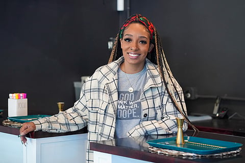Colina Bruce turned a self-care practice into an official business as Noir Lux Candle Bar in Belltown. (Photo: Susan Fried)