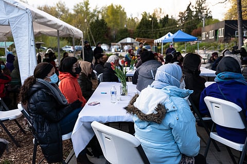 Event attendees listen to the words of Wasat's stewardship and sustainability director, Rhamis Kent. The event was filled to max capacity. (Photo: Ronnie Estoque)