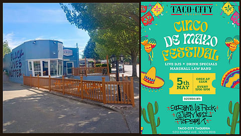 Taco City Taqueria will host its Cinco de Mayo festival on Thursday, May 5, from 5 to 9 p.m., featuring food and drink specials, music, and live DJs. Photos courtesy of Taco City Taqueria.