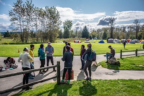 Refuge Outdoor Festival is back after two years of virtual programming, creating a space for BIPOC connection and healing outdoors. Pictured: Refuge Outdoor Fest at Tolt MacDonald Park in 2019. (Photo courtesy of Golden Bricks Productions.)