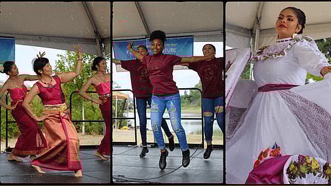 Performers and dance groups from diverse communities who live by the Duwamish River perform at Duwamish River Festival. Pictured are scenes from the festival in 2019. Photos courtesy of the Duwamish River Community Collective.