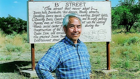 Lawney Reyes had written about the busy street in Inchelium where he grew up. Photo courtesy of the Reyes family.