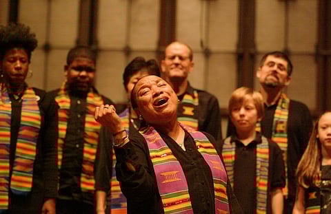 Patrinell Wright and the Total Experience Gospel Choir performed at the Fourth Annual Gospel Extravaganza at Saint Mark's Episcopal Cathedral on Oct. 25, 2008.
