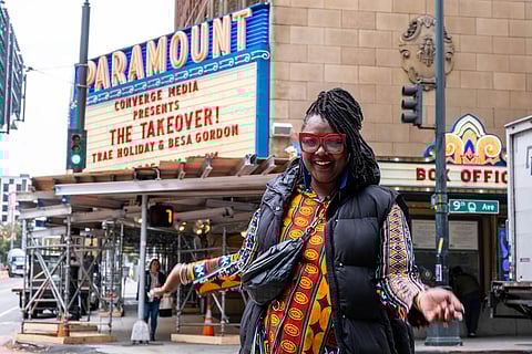Trae Holiday in front of the Paramount Theatre before her show on Oct. 25. (Photo: Jordan Somers)