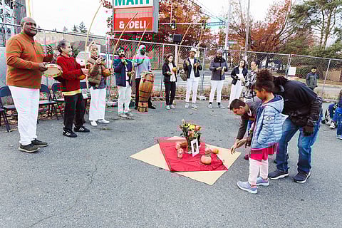 On Nov. 20, Northwest Tap Connection and Union Cultural Center blessed their future new space in the Dunlap neighborhood with music and a ceremony. (Photo: Nii Okaidja)