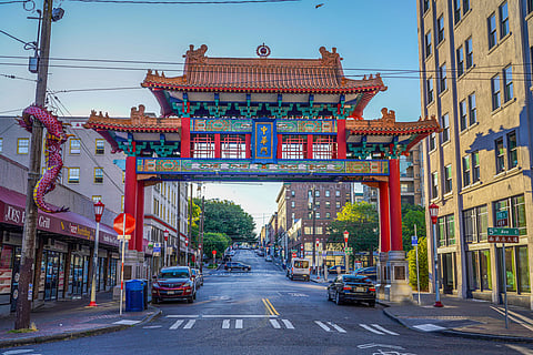 The historic Chinatown Gate, just a few blocks from where Kilig, a new Filipino restaurant from Melissa Miranda of Musang, will open. (Photo: Jaidev Vella)