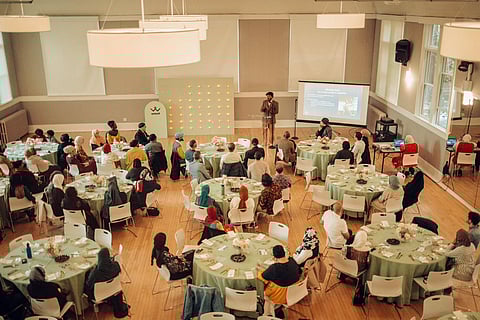 People gather to listen to a speaker at Wasat during last year's Ramadan. (Photo: Jordan Nicholson)
