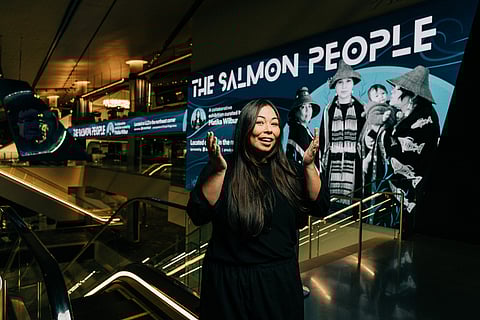 Matika Wilbur, a filmmaker, photographer, and soon-to-be published author, was inspired to create an exhibit around salmon and the Indigenous tribes of the Pacific Northwest as a way of speaking to the impact of climate change on Indigenous practices and livelihood. (Photo: Josu Rivas)