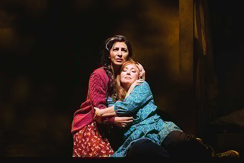Karin Mushegain as Mariam (left) and Maureen McKay as Laila (right) in "A Thousand Splendid Suns" at Seattle Opera. The opera is based on the bestselling novel by Khaled Hosseini. (Photo: Sunny Martini)