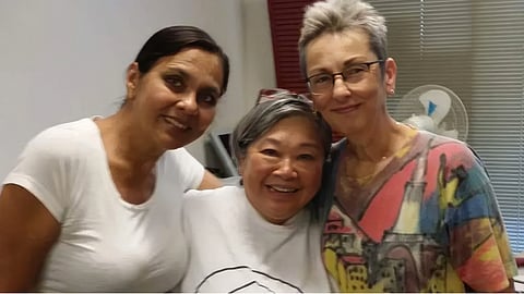 From left to right: Leticia Martinez-Cosman, Sharon Maeda, and Melinda Bloom. (Photo courtesy of Sharon Maeda)