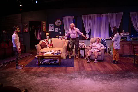 Michael Wu, Tim Hyland (Member of Actors Equity Association), Stephen Sumida, and Rachel Mae Guyer-Mafune in "Hometown Boy." (Photo: John Ulman Photography)