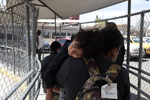 Hundreds of migrants are deported every day from the United States to Mexico through the Paso del Norte International Bridge in Ciudad Jurez, Chihuahua, Mexico. March 29, 2021. Photo via David Peinado Romero/Shutterstock.com.