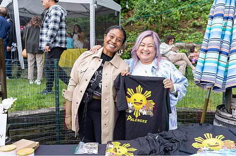 The Palengke National co-founders Jennifer Marie Johnson (left) and Gracie Santos Guce at the Palengke Summer Party at The Stonehouse Caf. (Photo: Christina Crawford of Creative Solutions)