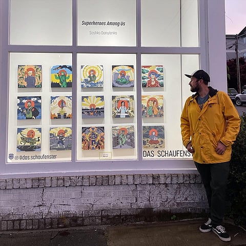 Sashko Danylenko is an illustrator and filmmaker who uses his art to call attention to the crisis in Ukraine. (Photo by Kasia Zabavko/Sashko Danylenko)