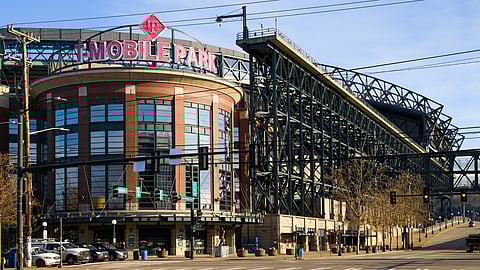 T-Mobile Park in Seattle is the home of the Mariners baseball team. Jan. 22, 2022. Photo via Ian Dewar Photography/Shutterstock.com.
