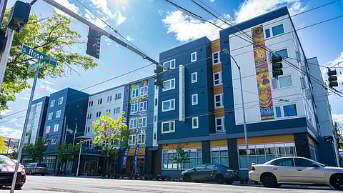 The Ethiopian Village space features 89 affordable units for low-income seniors ages 55+, Cafe Avole, and more office and community space that will expand Ethiopian Community in Seattle's programming and outreach. (Photo: Ronnie Estoque)