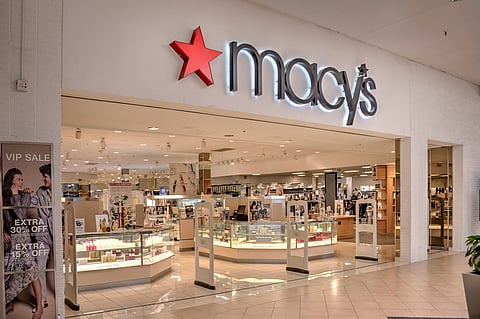 A Macy's storefront in Springfield, Missouri, in 2019. (Photo via damann/Shutterstock.com.)