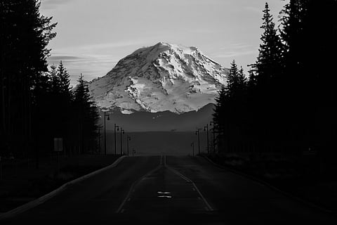 On a road leading to Mount Tahoma. (Photo: Alex Garland)