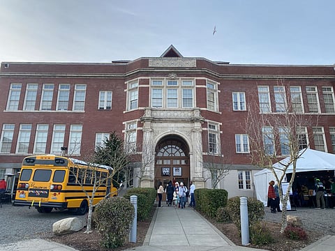 Entrance of the Northwest African American Museum during the "Interreupting Privilege" exhibit. (Photo: Jenn Ngeth)