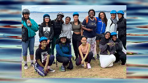 Black Girls/NB Bike is one of several programs Y-WE organizes to teach teens skills and leadership. (Photo courtesy of Y-WE; edits by the Emerald team.)