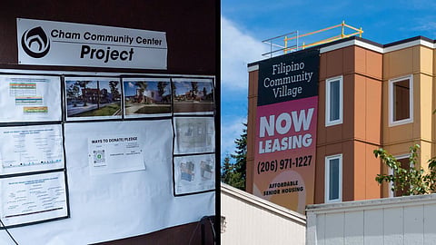 The Biden administration has allocated nearly $18 million in federal funds to Seattle for public safety, health care, transportation, housing, economic development, and services for underserved populations. Two South End projects that have received funding from this round include the Cham Community Center and Filipino Community Village 2. (Photos: Ronnie Estoque)