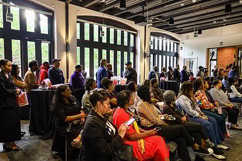 Part of Africatown's Summer of Soul series, the Building Black Wall Street Mixer + Chat offers networking and knowledge sessions for Black professionals and entrepreneurs. (Photo courtesy of Erik Wilson)