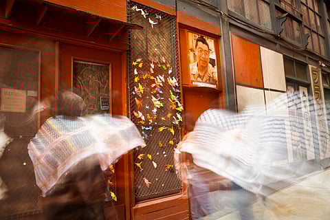 Wing Luke Museum workers walk out to protest "Confronting Hate Together" exhibit. (Photo courtesy of Wing Luke workers)