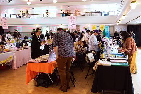 Over 80 exhibitors will set up shop this weekend from May 11 to 12 for the second Seattle Art Book Fair at Washington Hall. Pictured: Last year's SABF. (Photo: Michael Montoya)