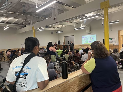 White Center residents and small business owners turned out for a meeting with King County on Wednesday, July 24, raising concerns about the traffic safety project design along 16th Avenue Southwest, a main thoroughfare in the neighborhood. (Photo: Agueda Pacheco Flores)