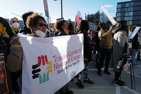 Tubman Health at the Martin Luther King Jr. Day rally in Seattle. (Photo courtesy of Tubman Health)